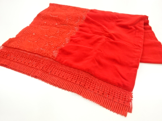 ビロードレース花模様ショール